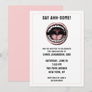 Dentist Graduation Party Invitation Kaart