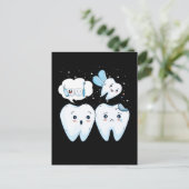 Dentist Happy Teeth Cute Fairy Dental Assistant Briefkaart (Staand voorkant)