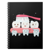 Dentist Happy Teeth Toothborstel tandassistent Notitieboek (Voorkant)