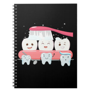 Dentist Happy Teeth Toothborstel tandassistent Notitieboek