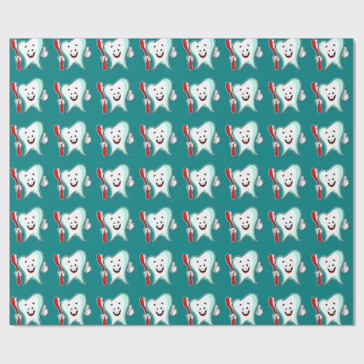 Dentist Happy Tooth Cadeaupapier (Vlak)