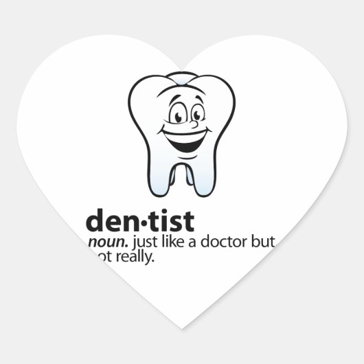 Dentist Hart Sticker (Voorkant)