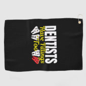 Dentist heeft ook vullingen - Dentale Feelings Pun Golfhanddoek (Horizontaal)