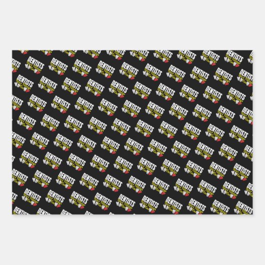 Dentist heeft ook vullingen - Dentale Feelings Pun Inpakpapier Vel (Voorkant 3)