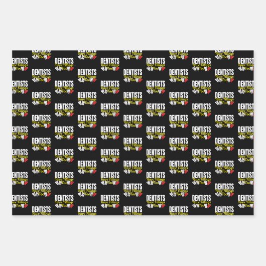 Dentist heeft ook vullingen - Dentale Feelings Pun Inpakpapier Vel (Voorkant 2)