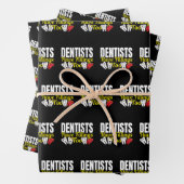 Dentist heeft ook vullingen - Dentale Feelings Pun Inpakpapier Vel (In situ)