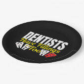 Dentist heeft ook vullingen - Dentale Feelings Pun Papieren Bordje (Gekanteld)