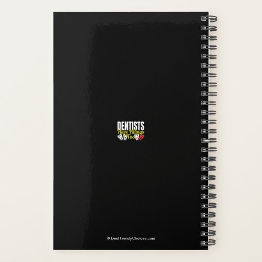 Dentist heeft ook vullingen - Dentale Feelings Pun Planner (Achterkant)