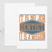 Dentist - Het is geen baan, het is een missie Bedankkaart (Voorkant / Achterkant)