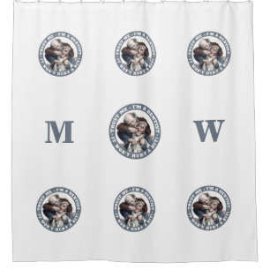 DENTIST humor aangepast monogram douchegordijn