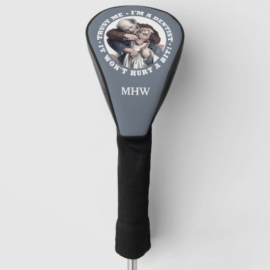 DENTIST humor aangepaste monogram driver cover (Voorkant)