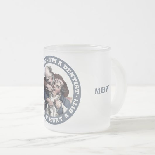 DENTIST humor aangepaste monogram mokken (Voorkant rechts)
