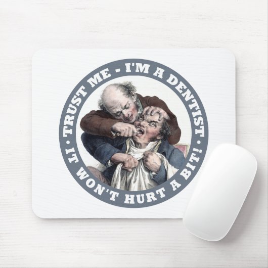 DENTIST humor aangepaste monogram mousepad Muismat (Met muis)