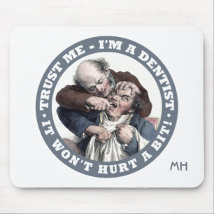 DENTIST humor aangepaste monogram mousepad Muismat