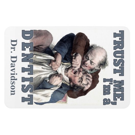 DENTIST humor aangepaste naam magneet (Horizontaal)