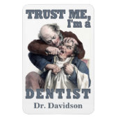 DENTIST humor aangepaste naam magneet (Verticaal)