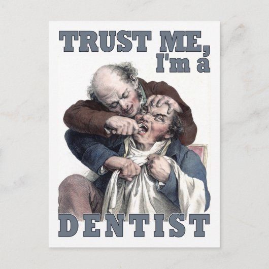 DENTIST humor briefkaart (Voorkant)