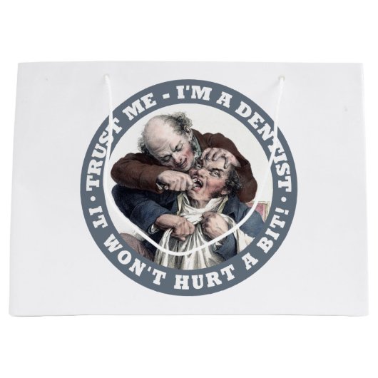 DENTIST humor cadeautassen Large Cadeautasje (Voorkant)