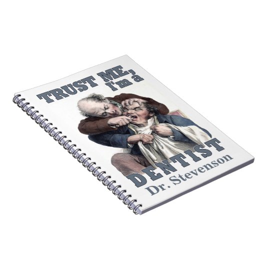 DENTIST humor custom monogram notebook Notitieboek (Rechterzijde)