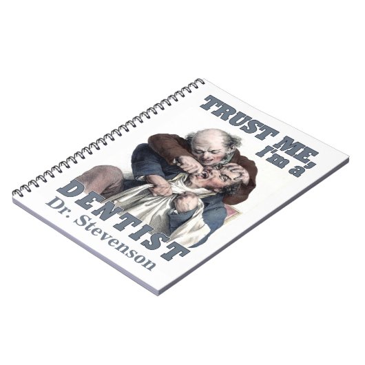 DENTIST humor custom monogram notebook Notitieboek (Linkerzijde)