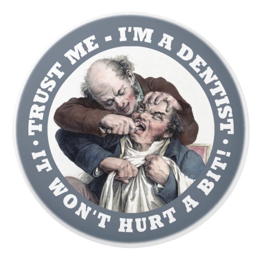 DENTIST humor keramische knoppen (Voorkant)