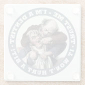 DENTIST humor onderzetter Glazen Onderzetter (Achterkant)