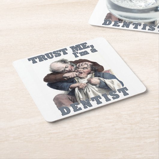 DENTIST humor onderzetters (Schuin)