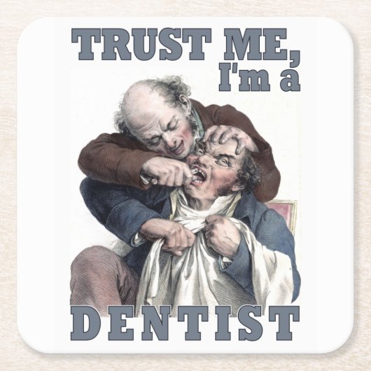 DENTIST humor onderzetters (Voorkant)