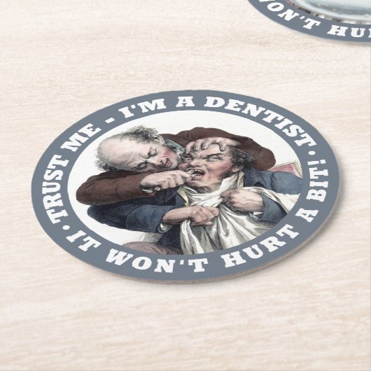 DENTIST humor onderzetters (Gebogen)