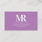 Dentist Hygienist MD Ombre Tooth Logo Business Visitekaartje (Achterkant)