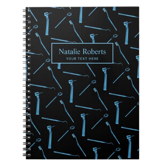 Dentist Hygienist Xray Dental Instruments Black Notitieboek (Voorkant)