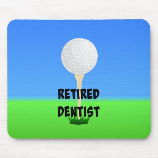 Dentist in ruste - Golfontwerp Muismat (Voorkant)