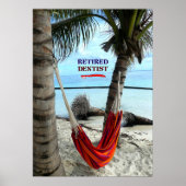 Dentist in ruste, Hammock onder Palm Trees Poster (Voorkant)