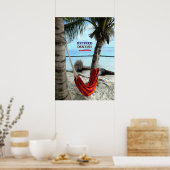 Dentist in ruste, Hammock onder Palm Trees Poster (Keuken)