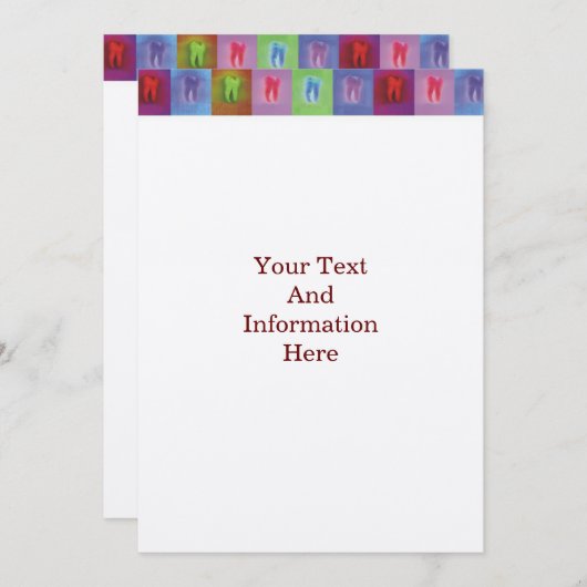 Dentist Invitation Kaart (Voorkant / Achterkant)