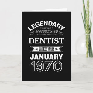 Dentist January 1970 50th Birthday Gift Kaart