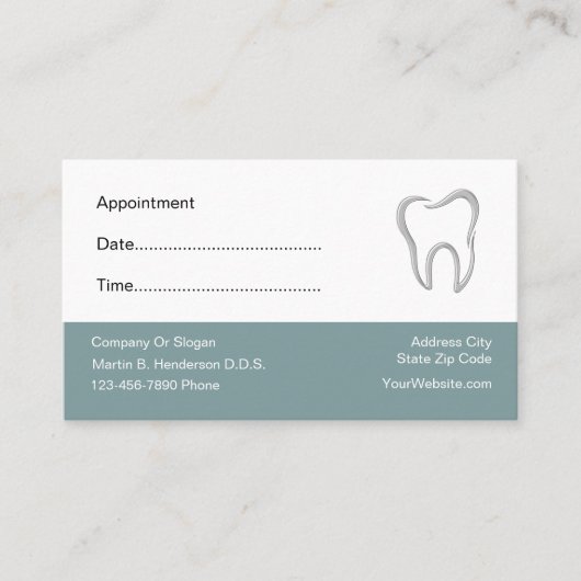 Dentist Kantoor Appointkaarten Afsprakenkaartje (Voorkant)