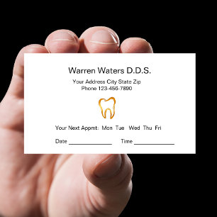 Dentist Kantoor Appointkaarten Afsprakenkaartje