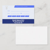 Dentist Kantoor Appointment Card Afsprakenkaartje (Voorkant / Achterkant)