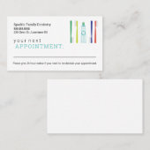 Dentist Kantoor Appointment Herinneringsherinnerin Afsprakenkaartje (Voorkant / Achterkant)