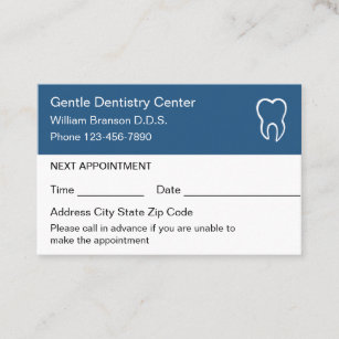Dentist Kantoor Appointment Visitekaartjes