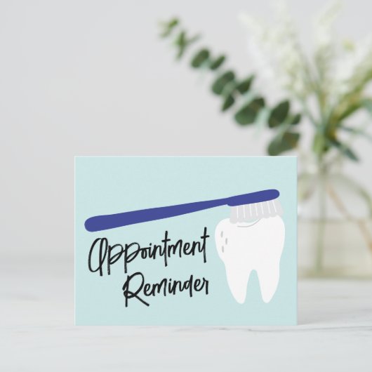 Dentist Kantoor Benoeming Herinneringsherinnering  Briefkaart (Staand voorkant)