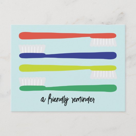 Dentist Kantoor Benoeming Herinneringsherinnering Briefkaart (Voorkant)