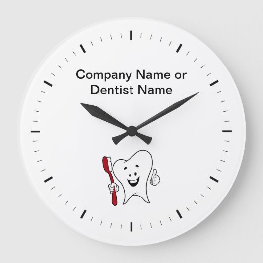 Dentist Kantoor Company Logo Clocks Grote Klok (Voorkant)