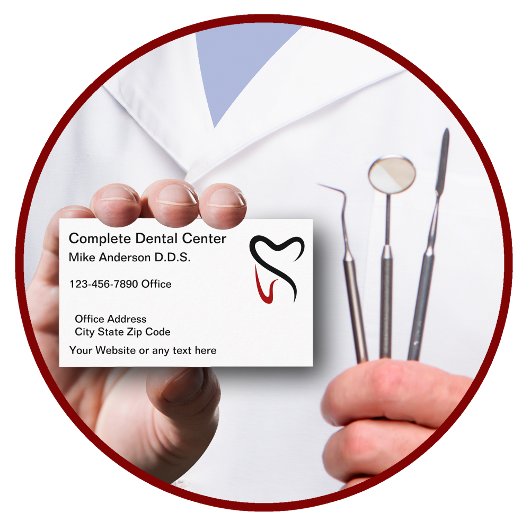 Dentist Kantoor Custom Visitekaartjes Sjabloon