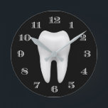 Dentist Kantoor Dental Care White Tooth Plain Blac Ronde Klok<br><div class="desc">Dentist Kantoor Dental Care White Tooth Plain Black Clocks.</div>