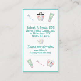 Dentist Kantoor Dental Typografie Name Teeth Kinde Visitekaartje