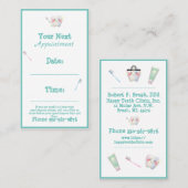 Dentist Kantoor Dental Typografie Name Teeth Kinde Visitekaartje (Voorkant / Achterkant)