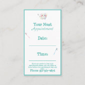 Dentist Kantoor Dental Typografie Name Teeth Kinde Visitekaartje (Voorkant)