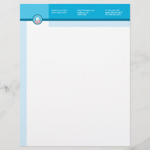 Dentist Kantoor Designed Letterhead Gepersonaliseerd Briefhoofd